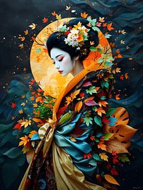 Bloemenziel geisha van Jolique Arte