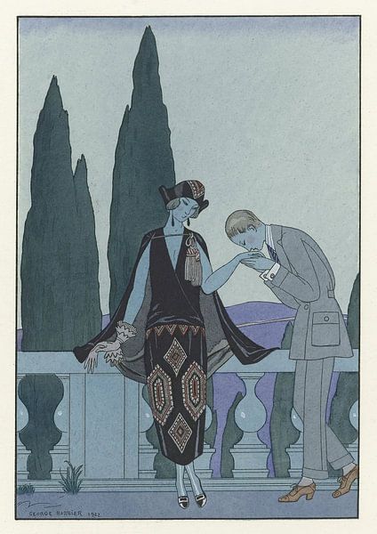 George Barbier – La Villa d’Este ; France XXe siècle (1923) von Peter Balan