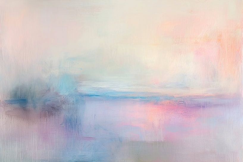 Abstrait Rose tendre | Sérénité Dérive par Caprices d'Art