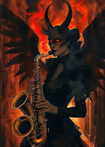 Succubus speelt saxofoon
