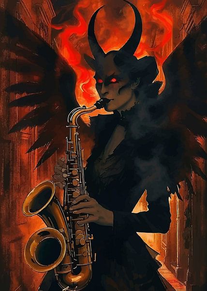 Succube jouant du saxophone par MIROKKU