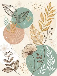 Abstract Botanical Harmony by Artistic