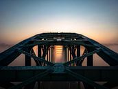 Oude IJsselbrug tussen Hattemerbroek en Zwolle tijdens zonsopkomst van Ben van Balgoijen thumbnail