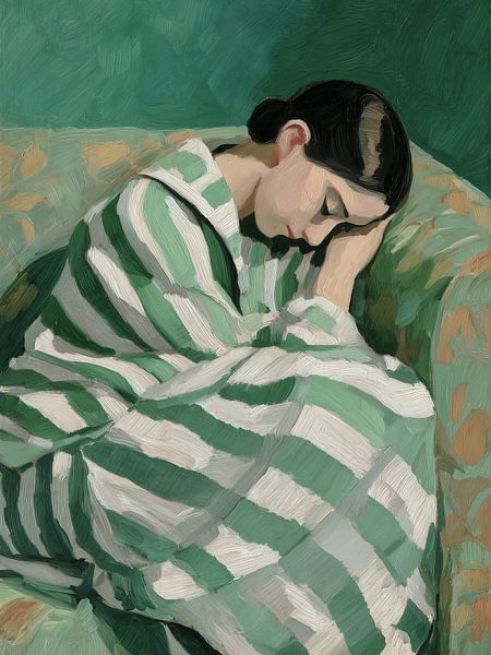 Where silence rests on green stripes by Color Square