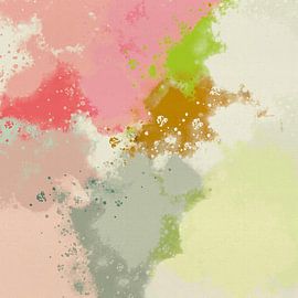 Colorful abstract decor, bright expressive painting by Dina Dankers