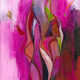 intuitive composition in pink by SoulmadeartBerlin