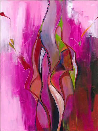 composition intuitive en rose