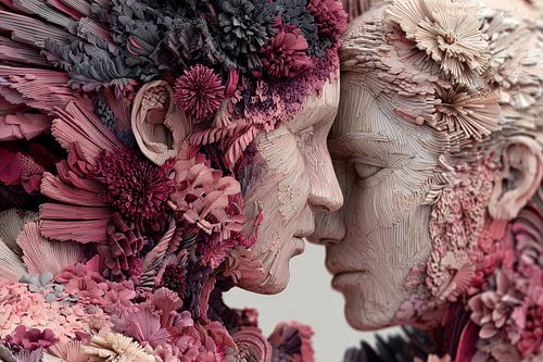 Liefdeskoppel abstract van Egon Zitter