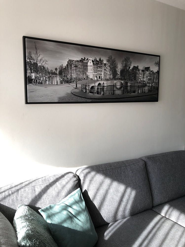 Panorama Keizersgracht Amsterdam in zwart-wit  van STUDIO VAN DE VEN &amp; CO 