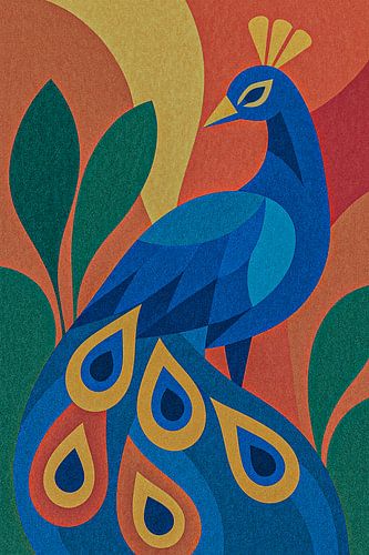 Peacock in Autumn Glow