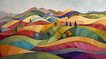 hügelige Landschaft