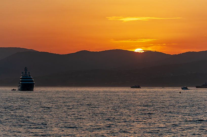 Coucher de soleil St. Tropez par Richard van der Woude
