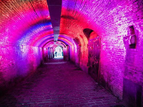 Bunter Fahrradtunnel in Utrecht