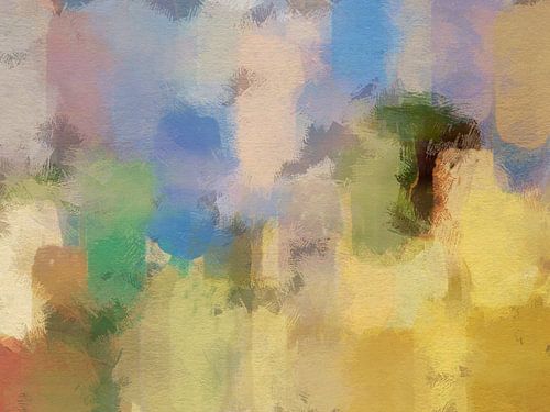 Bright pastel abstract art, colorful modern design by Dina Dankers