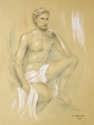 Apollo - Male Half Nude by Marita Zacharias