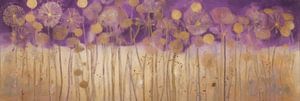 Lila und goldenes Blumenfeld