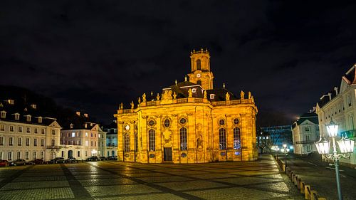 Duitsland, Beroemde mooie kathedraal ludwigskirche in ludwig squa