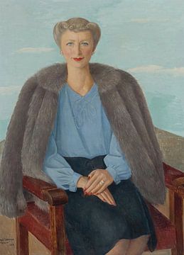 Ángel Zárraga - Portret van een dame (1944) van Peter Balan