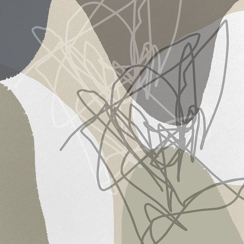 Abstracte pastel vormen. Minimalistisch in beige, grijs, wit, taupe