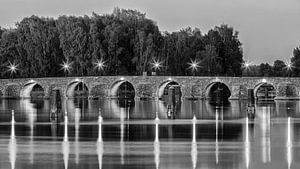 Östra-Bron in Schwarz-weiß