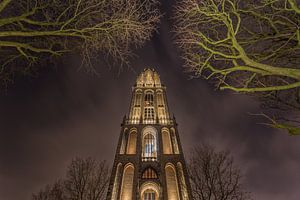 Tour du Dom Utrecht depuis le Domplein le soir - 1