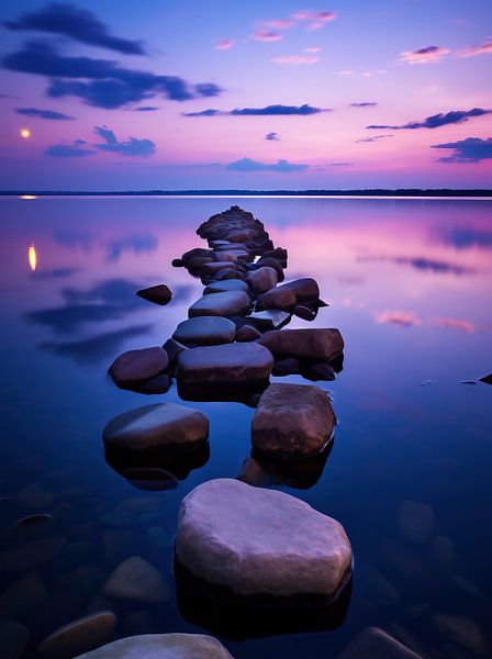 Blaue Stunde am Meer von fernlichtsicht