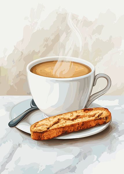Tasse à espresso avec biscotti par Pixelbull Design