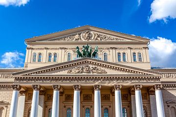 Facade van het Bolshoi Theater in Moskou, Rusland, Europa van WorldWidePhotoWeb