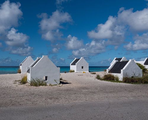 Witte slavenhuisjes op Bonaire