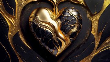 Herz aus Gold und Stein