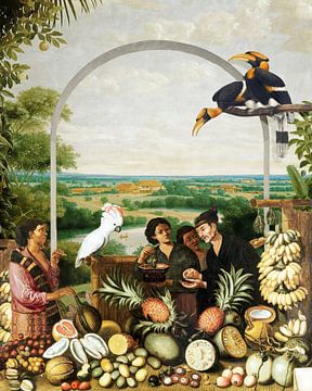 Art Combined - Marketplace in Brazil van Marja van den Hurk