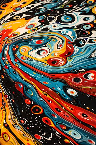 Motifs abstraits colorés en mouvement