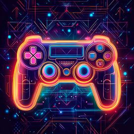 Luminous gaming controller by Poster Art Shop