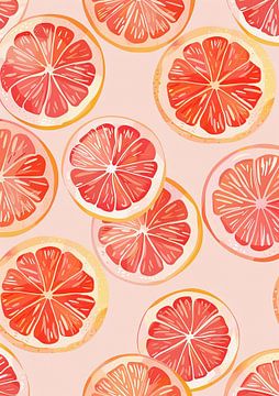 Whimsical Grapefruit van Liv Jongman