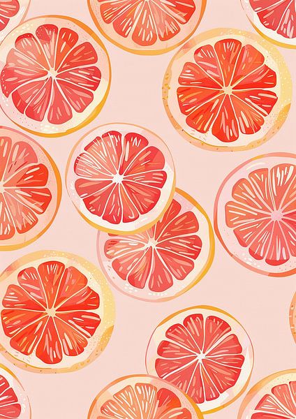 Whimsical Grapefruit by Liv ter Riet