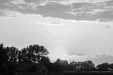 Zonsondergang in Zeeland van Niek Traas