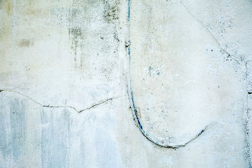 Wand abstrakt in weiß - 2 von Hans Kwaspen