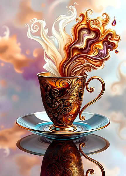 coffee or cappuccino dynamics Art by Egon Zitter