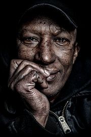 Portrait of a homeless personq by Michael Bulder