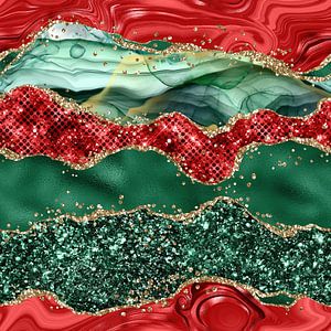 Christmas Glitter Agate Texture 05 van Aloke Design