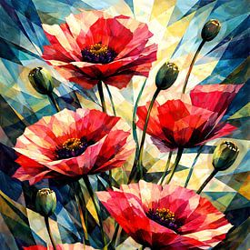 Mohnblumen – abstrakt von Linda de Klein