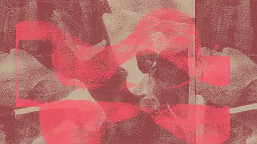 Abstracte vormen en lijnen in warme kleuren