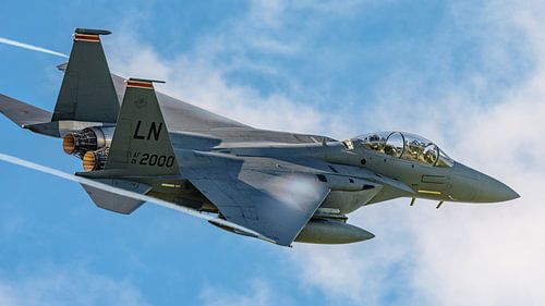 Take-off U.S. Air Force F-15E Strike Eagle.
