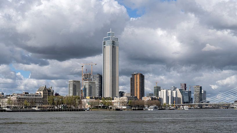 Skyline Rotterdam Westerkade vanaf Katendrecht van Rick Van der Poorten