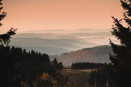 Misty hills in Sauerland
