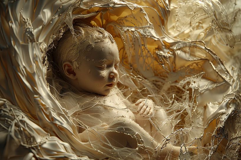 Baby in womb digital image by Egon Zitter