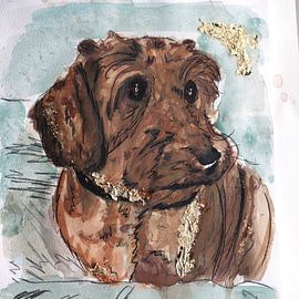 Le caractère têtu du teckel sur Ireen Bos