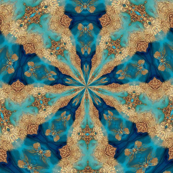 Blue with gold by Carla van Zomeren