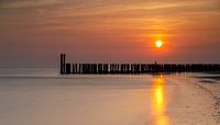 Coucher de soleil sur la côte zélandaise par Menno Schaefer Aperçu