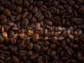Koffie lettertype met koffiebonen